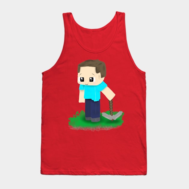 Cute Steve Tank Top by Fickle and Fancy